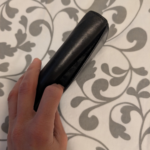 Coach Black Leather Alexandra Slim Envelope Wallet with Silver Medallion - Picture 4 of 16